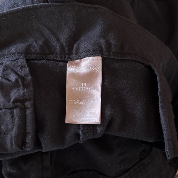 White Stag Black Cotton Blend Pants Women’s 18 Average - Picture 3 of 3